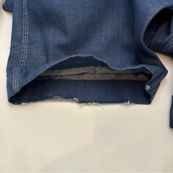 Blue Denim BIB OVERALLS Montgomery Ward VINTAGE 70 S USA Made Men's Size 50 X 30 - Picture 10 of 16